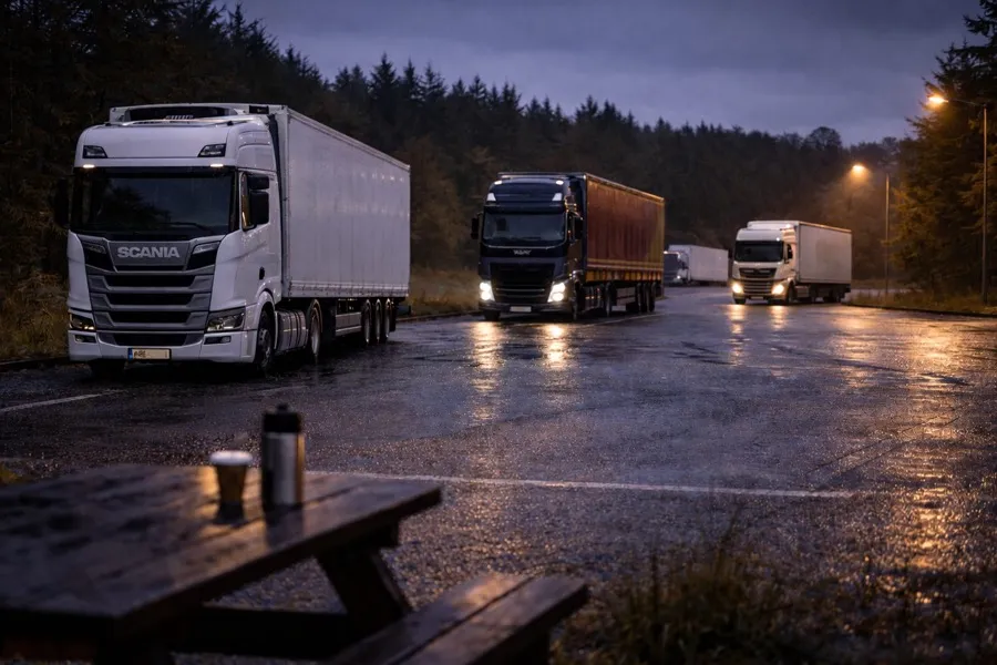 Lastbiler på landevejen — DORA GPS flådestyring